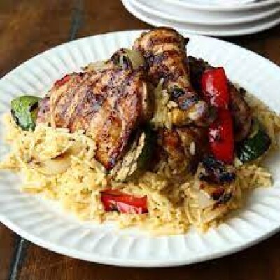 Spicy Grilled Chicken Over Rice