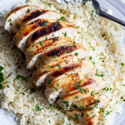 Grilled Chicken Breast Over Rice