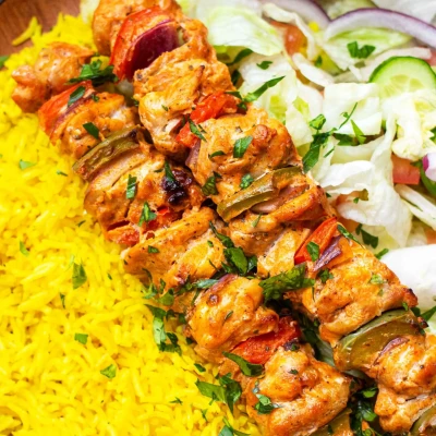 Chicken Kabab Over Rice